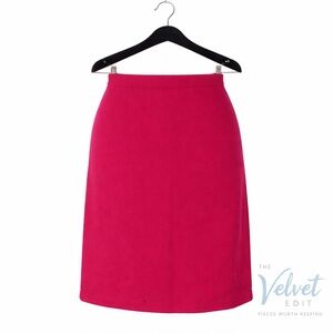 St. John Vibrant Pink A-Line Skirt
